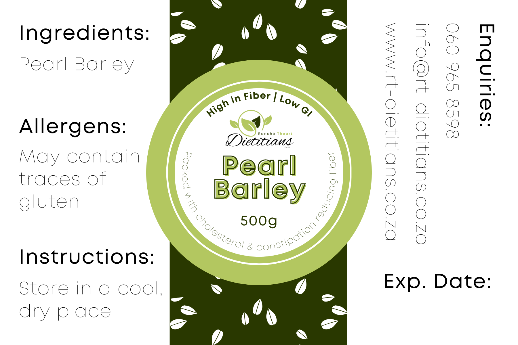Pearl Barley 500g RT Dietitians